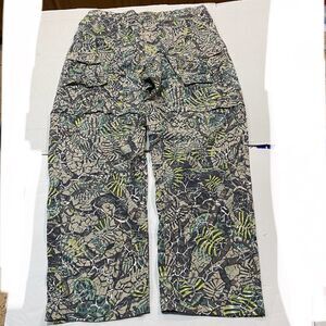 Vintage Brush Country Pants Mens 2XL Camo Elastic Waist Zip Off Into Shorts